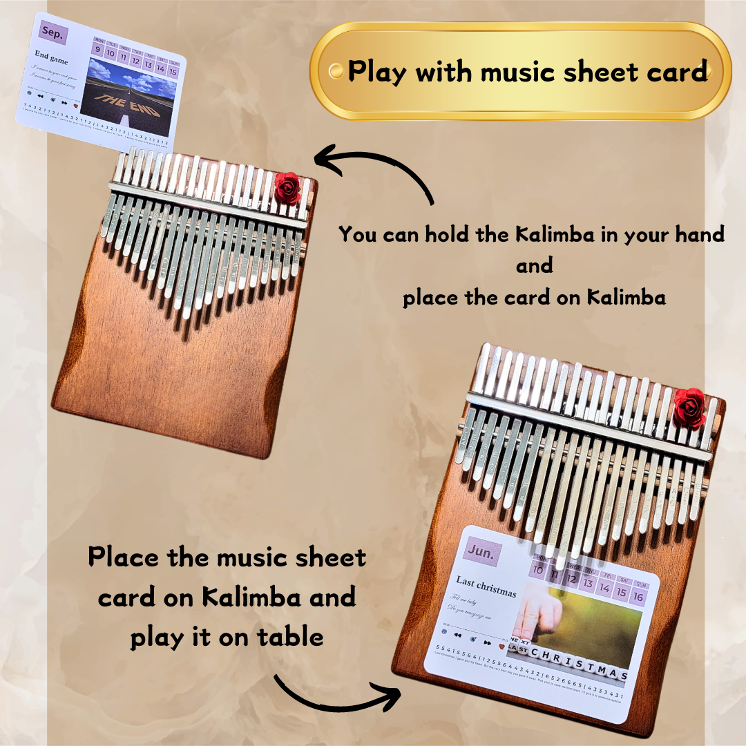 Kalimba + Muisc Sheet Card