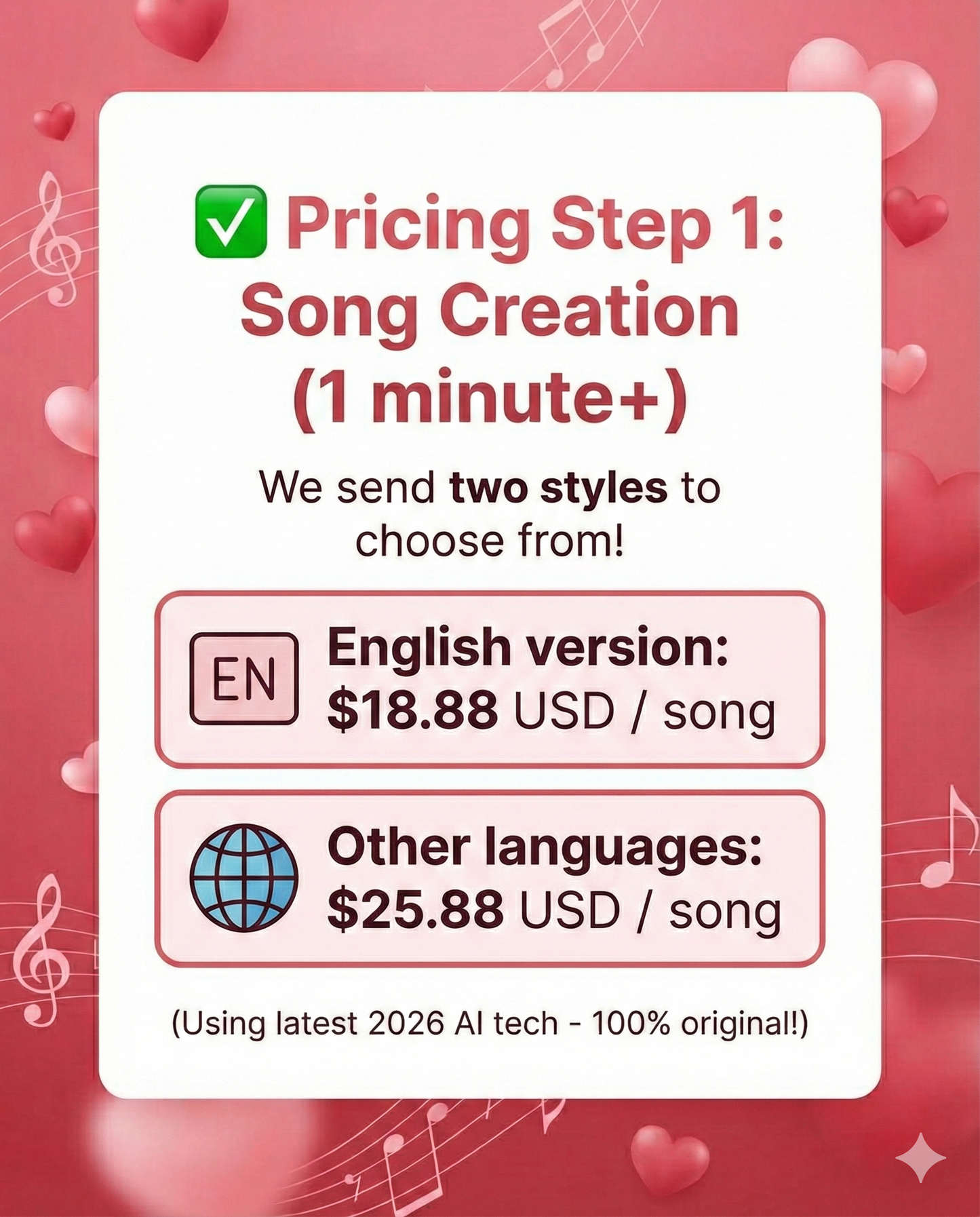 Custom Sweet Songs + Lyrics MV for Couples 💗