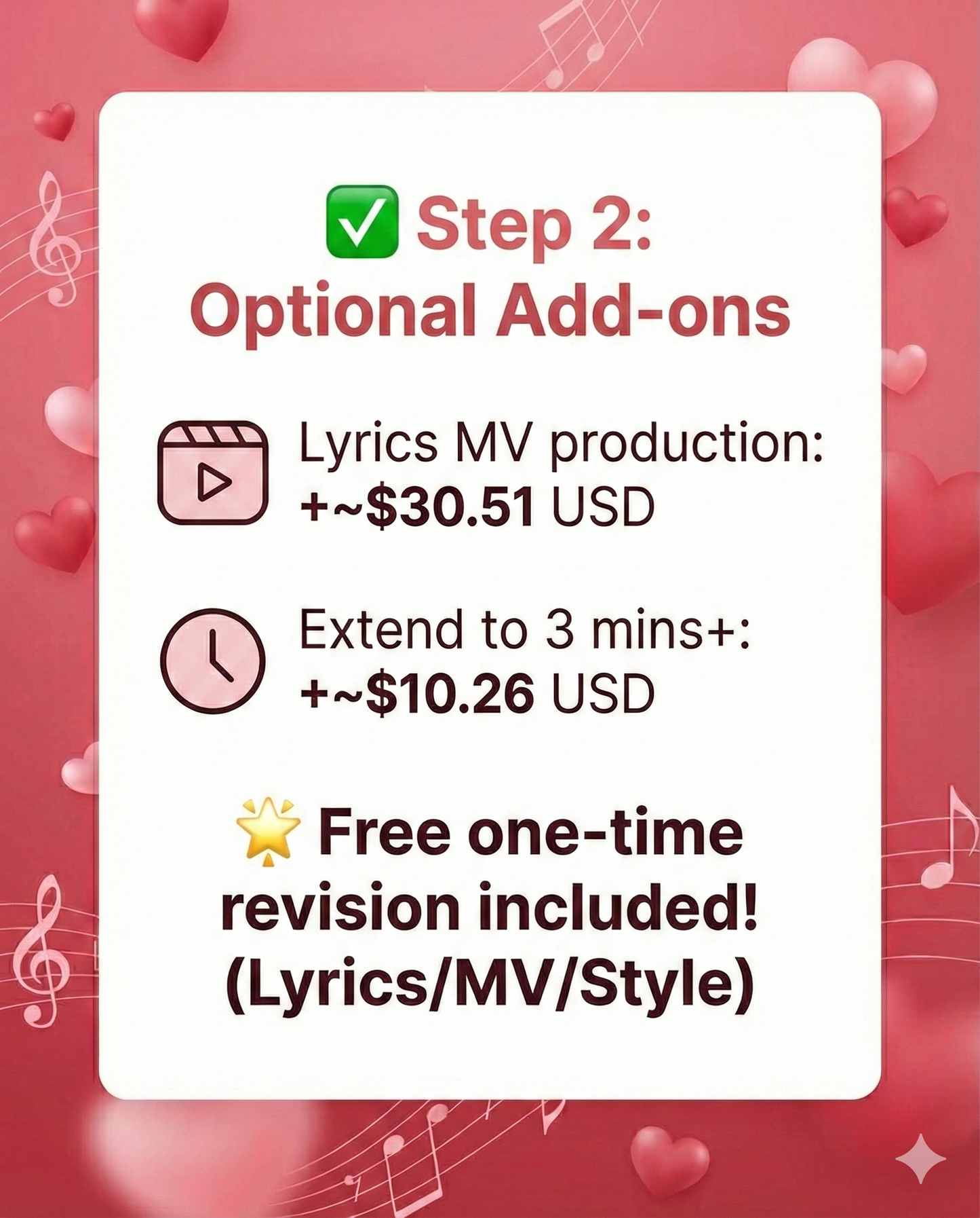 Custom Sweet Songs + Lyrics MV for Couples 💗