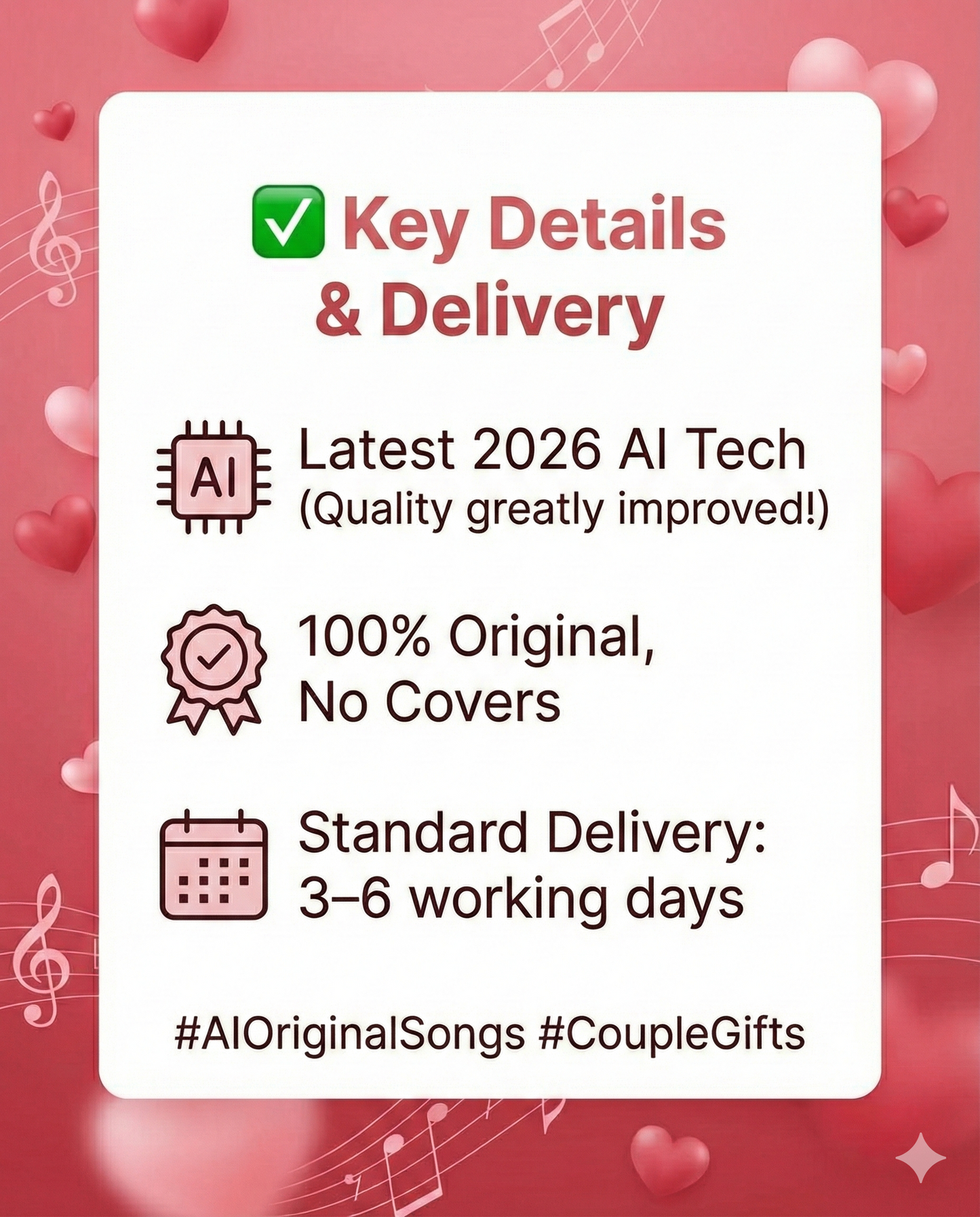 Custom Sweet Songs + Lyrics MV for Couples 💗